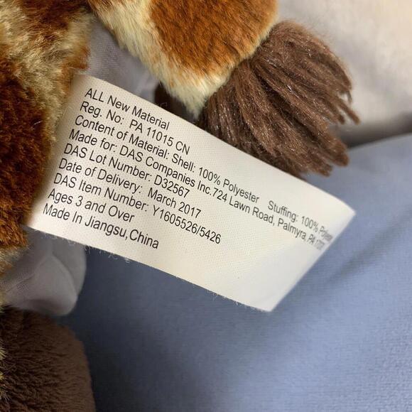 DAS Companies Giraffe Plush Hand Puppet Stuffed Animal 10" Pretend Play Toy - Picture 4 of 6